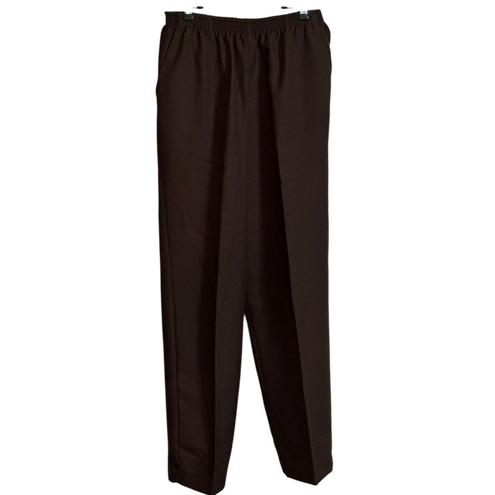 Blair Women's Pants Size 14 Dark Brown Elastic‎ Waist Pull On Piling Snags READ